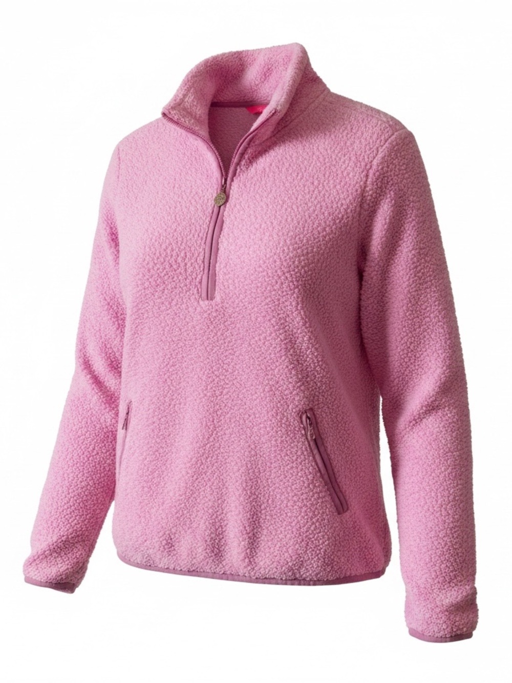Lily Pulitzer Women's Pink Sherpa Half Zip Pullover. Size XL.
